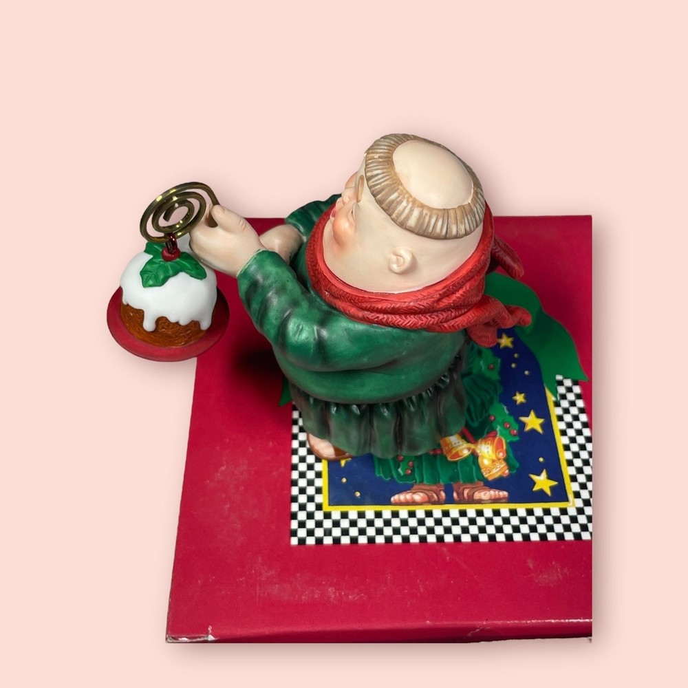 Department 56 Merry Makers Percy the Pudding-a-Bringer with Box - Picture 3 of 4